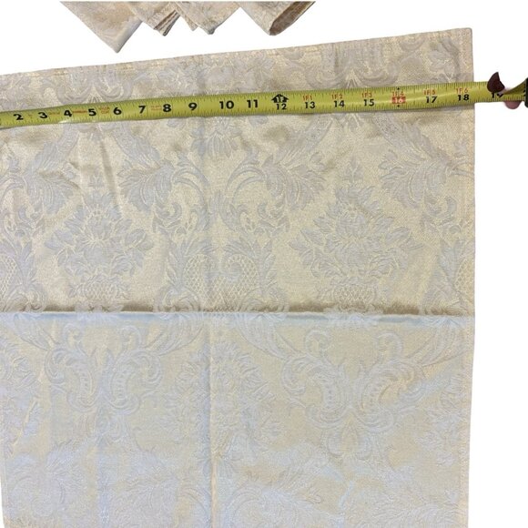 Set (5) Paisley Floral Yellow Gold Table Linens Napkins Stylish Elegance Bright - Picture 4 of 5